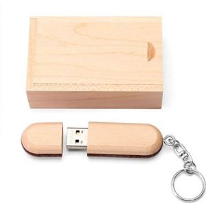 HOZYALE USB Flash Drive Tweekleurige Kleur Hout USB 2.0 Memory Stick Pen Drives met Houten Doos (32 GB, Hout)