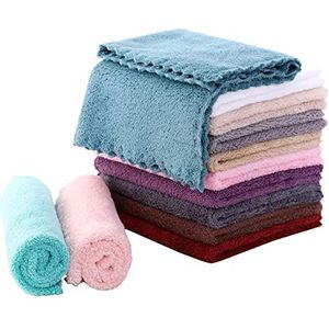 Microfiber Gezichtsdoeken Sneldrogend Washandje 12 pack - Premium Zachte Make-up Remover Doeken - Veelkleurig