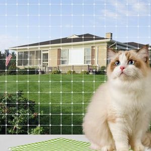 MEYAGOT Balkonnet voor katten, 10 x 3 m, beschermingsnet voor katten, kattennet, transparant, kattenbeschermingsnet voor terrassen, ramen, terrassen, balkons