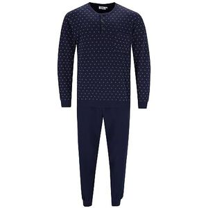 hajo Pyjama, premium katoen, marineblauw, met patroon 53670 609, blauw, 52