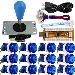 SJ@JX Arcade Game Controller USB Encoder Gamepad Microswitch Button 8way Joystick for Nintendo Switch PC PS3 Retropie Raspberry Pi MAME