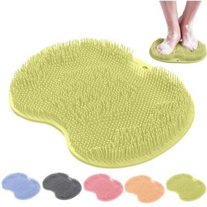 Shower Foot and Back Scrubber Massage Pad, Shower Foot Scrubber Mat with Non-Slip Suction Cups, Wall Mounted Massage Pad(D)