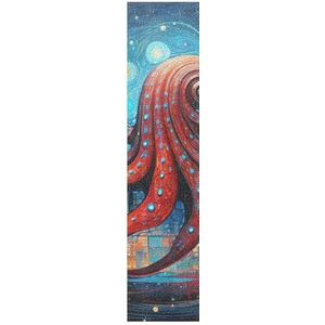 KAAVIYO Oktopus Di Sea Blue Griptape voor skateboard grip tape zelfklevend antislip voor longboard stickers grip 20 x 84 cm, 1 stuk