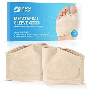 Insole Clinic Middenvoetsbeentjes voor dames en heren, bal van voetkussens voor pijnverlichting, middenvoetsbeentjes, morton's neuroma, blaren, eelt, gel voorvoetsteun L (3-7,5)