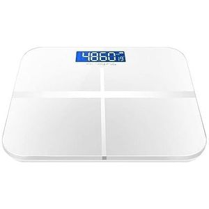 Lichaamsvetweegschaal LCD Blauw Scherm Elektronische Weegschaal HD-display Opladen Via USB Bluetooth-compatibel For Thuiskantoorbenodigdheden Gemakkelijk Te Gebruiken(White-Charging)