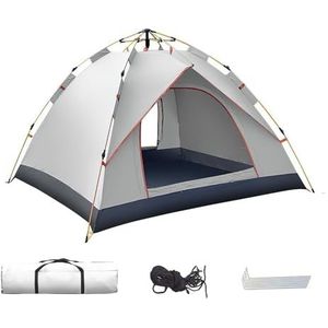 Campingtent voor 2 personen, pop-up licht, koepel, campingtent, 200 x 150 cm, 4 seizoenen, waterdicht, automatisch, tent voor kamperen, wandelen (beige)
