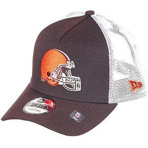 New Era Cleveland Browns NFL White Mesh Trucker 9Forty A-Frame Trucker Cap - One-Size