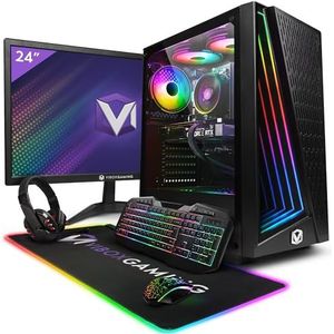 Vibox V-148 Gaming PC Complet • 24"" Monitor • AMD Ryzen 5 5500 4,1 GHz • Nvidia RTX 4060 8 GB • 16 GB RAM • 1 TB SSD • Windows 11 • WiFi