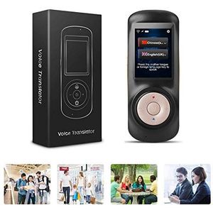 Voice Language Translator Device (Instant), Smart Two Way WiFi 2.4inch Touchscreen Draagbare Vertaling voor Leren Reizen Zakelijk Winkelen-Zwart Decoration