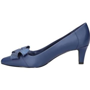 Easy Street Devanna Pump voor dames, Navy Satijn, 9 UK X-Wide