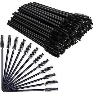 50 stuks wimper - wenkbrauw- en wimperverlengingsborstel applicator met ricinusolie, mascara toverstokken & voor cosmetische make-upgereedschap