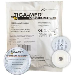 EKG eenmalig elektroden met vaste gel/solidgel 43 mm 1000 stuks wegwerpelektroden wegwerp- elektroden type: Tiga-Med professionele kwaliteit!