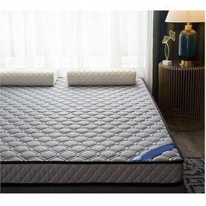 Matras Van Volledige Grootte, Latexmatras, Opvouwbare Studentenslaapzaal Met Één Stapelbed, 30 Mm Latex-geheugenschuimmatras Met Hoge Dichtheid Stevige Pad-zeven-zone-ondersteuning (Color : Gray, Si