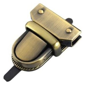 1 stks Metalen Druk Push Lock Tong Lock Aktetas Lente Lock Snap Decoratieve Lederen Craft Hardware Accessoire (Color : Bronze)