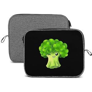 Grappige Cartoon Broccoli Laptop Sleeve Case Beschermende Notebook Draagtas Reizen Aktetas 14 inch