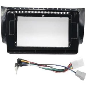2 Din 10,1 Inch Autoradio Fascia Stereopaneel Dashboard Installatie Trim Kit Dvd Frame Bezel Voor N&issan Voor Sentra Voor Sylphy 2012-2019 Auto Fascia Radio Paneel(BLACK-UV-cord)