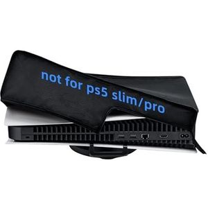 Tolesum stofhoes voor PS5, PS5 stofhoes, spatwaterdicht stofhoes voor Playstation 5 Console digitale editie accessoires / Ultra HD horizontaal (zwart)