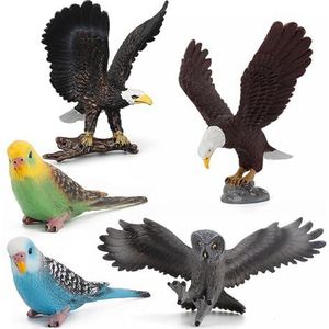 5 STKS Vliegende Vogelfiguren Leuke Miniatuur Vogelbeeldjes, PVC Plastic Vogelmodellen Simulatie Dierenspeelgoedset Mini Vogelspeelset Vogel Decoratieve Beeldjes voor Kinderen