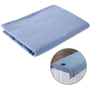 Salon laken - 8 kleuren schoonheid massage lakens spa bank hoes zachte katoenen hoes met adem gat voor gezicht (marineblauw)