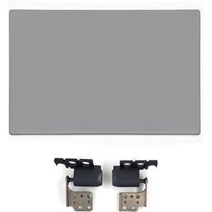 WANGHUIH Zilveren LCD-achterkant bovenhoes + schermscharnieren compatibel met MSI Summit E15 P15 MS-16S6 laptop (zilver A+H)