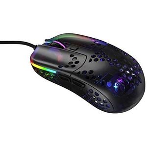 XTRFY - MZ1 - Gamingmuis - Zwart/Transparant - Ultralicht, RGB, Pixart 3389-sensor