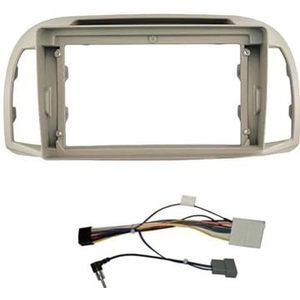 Autoradio MP5-speler Stereo Behuizing Frame 2Din Hoofdunit Fascia Dashboard Cover Voor N&issan Voor Maart Voor Micra K12 2002-2010 Interieuraccessoires(Frame wire)