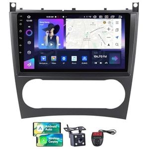 Android 13 GPS-Autoradio voor Mercedes Benz C-Class W203 2004-2011 9 inch Screen met BT 5.0/SWC/FM RDS DAB+ Radio/Carplay Android Auto/DSP Video Stereo Speler + DVR Achtercamera(NF-4)
