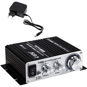 Fasizi LP-V3S Hi-Fi Stereo Stroomversterker 2 Ch 25WR.M.S luidspreker met 3,5 mm audio-ingang MP3-aansluiting 3,5 mm met 3A voeding voor computer MP3 etc. - Zwart