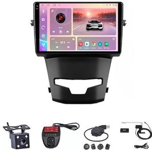 Android Double Din Car Stereo 9 Inch Touchscreen Autoradio Autotoebehoren Multimedia Stuurwielbediening met Navigatie Plug And Play Voor SsangYong Korando 3 Actyon 2 2013-2017 (Size : M100S WIFI 1G+