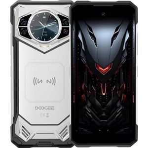 DOOGEE S200 5G Smartphone Incassable 2024, Android 14, 32Go RAM+256Go ROM, 10100mAh, Écran 6.72"" FHD+ 120Hz, 100MP Caméra, Octa Core, 5G Dual SIM Téléphone Incassable, GPS, NFC, Argent