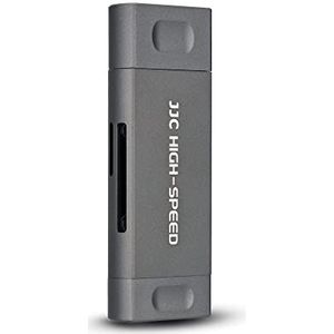 JJC 3-in-1 USB 3.1 geheugenkaartlezer voor UHS-II SDXC SDHC SD, MMC, RS-MMC, MMCmicro, MMCmobile, miniSD, microSD, microSDXC, microSDHC en UHS-I-kaarten, voor Windows MacOS Chrome - Grijs