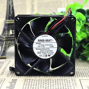Original 3110KL-04W-B70 8025 8CM 12V 0.38A 2line ball cooling fan