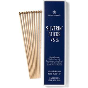 Rösch & Handel - Silverin - Zilvernitraat Eetstokjes - 200 mm - 10 Stuks - Voor Behandeling van Wratten en Likdoorns