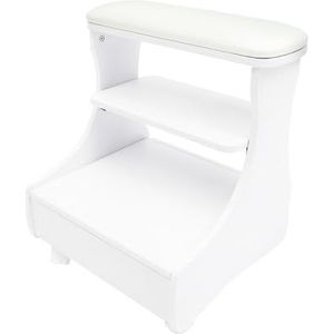 Kllkmmws Pedicure Manicure Voetsteun Schoonheid Voetsteun Pedicure Voetkruk Stand Massage Station voor Schoonheidssalon Nagel/Thuis (Wit)