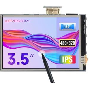 Waveshare 3.5 inch Resistive Touch Screen LCD Controlled High Resolution HDMI Interface Display Panel for Raspberry Pi 2B 3B 3B+ Zero Zero W Support Raspbian Ubuntu System