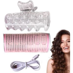 Raxove Zelfklevende haarrollers, pony, krultang, elektrische krulspelden, zelfklevend, efficiënt voor alle haartypes, draagbare warmteoplossing