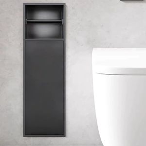 Wc-rolhouder mat wit met planchet - Voordelig Design Sanitair