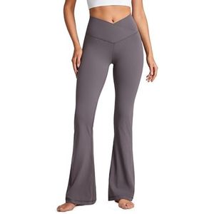 CRZ YOGA Dames Butterluxe Bootcut Flare Broek Yoga Leggings Crossover Hoge Taille Opaque Sportbroek Fitness Broek - 31'' Tornado L