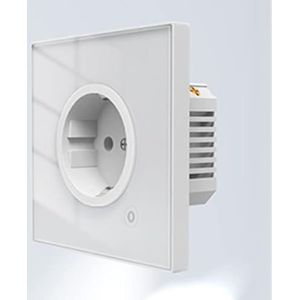 ZigBee Smart Wall Socket, ZigBee Schuko-stopcontact, EU-versie 86 x 86 mm, compatibel met Alexa, Google, Philips Hue, Samsung Smartthings