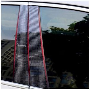 Voor Suzuki Voor Swift 5-deurs 2005-2016 Glanzend Zwarte Stijlstijlen Deurbekleding Zijbekleding, Raamdecoratie Autodeurrandbeschermer(Carbon fiber look)