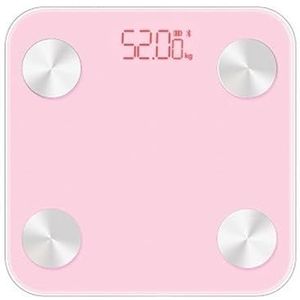 Digitale Badkamerweegschaal Lichaamsvet Weegschalen Floor Smart Bmi Scale Room Balance Bluetooth 20 Data Gemakkelijk Te Gebruiken(Pink)