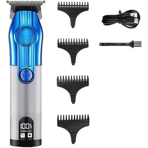 Tondeuse voor mannen, tondeuses professionele kappersmachines elektrische tondeuse precisie stalen mes haarsnijmachine (blauw 601)