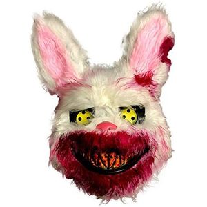 Killer Rabbit, Bloody Pluche Konijn, Gesimuleerde Dier Konijn Hoofd, Realistische Bloedige Gesimuleerde Konijn Hoofdtooi, Halloween Masquerade Prestaties Props