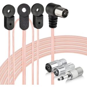 Bingfu DAB Antenna 75 Ohm FM Dipole Antenna for Denon Pioneer Onkyo Yamaha Marantz Bose Wave Music System Indoor Digital HD Radio FM Bluetooth Stereo Receiver AV Audio Vedio Home Theater Receiver