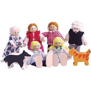 Bigjigs Toys Heritage Speeltoestel houten pop Family - Dollhouse Cijfers