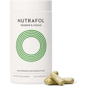 Nutrafol Veganistisch haargroeisupplementen voor dames, plantaardige basis, leeftijd 18-44, klinisch getest op zichtbaar dik, sterk haar, dermatoloog aanbevolen - 1 maand levering