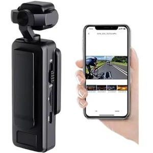Draagbare sportcamera met HD-scherm, 180° draaibaar, draadloze wifi-videorecorder, ingebouwde invullicht-bewegingscamera(Black-No Card)