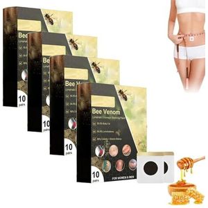 Dooeka Bee Venom Lymfatische Drainage Afslankpatch, Dooeka Bee Venom Afslankpleisters, Dooeka Bee Venom Patches, Bee Venom Lymfedrainage & Afslankpleisters (4 stuks)