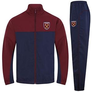 West Ham United Heren trainingspak jas en broek set officieel voetbalcadeau, Donkerblauw, M