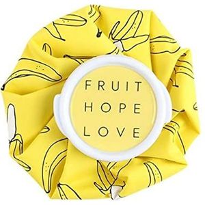 Warmwaterkruik cartoon warmwaterkruik tas dubbel gebruik zomer ijszak multifunctionele kniekop beenverlichting pijn ijszak warm houden benodigdheden warmwaterzak (geel)